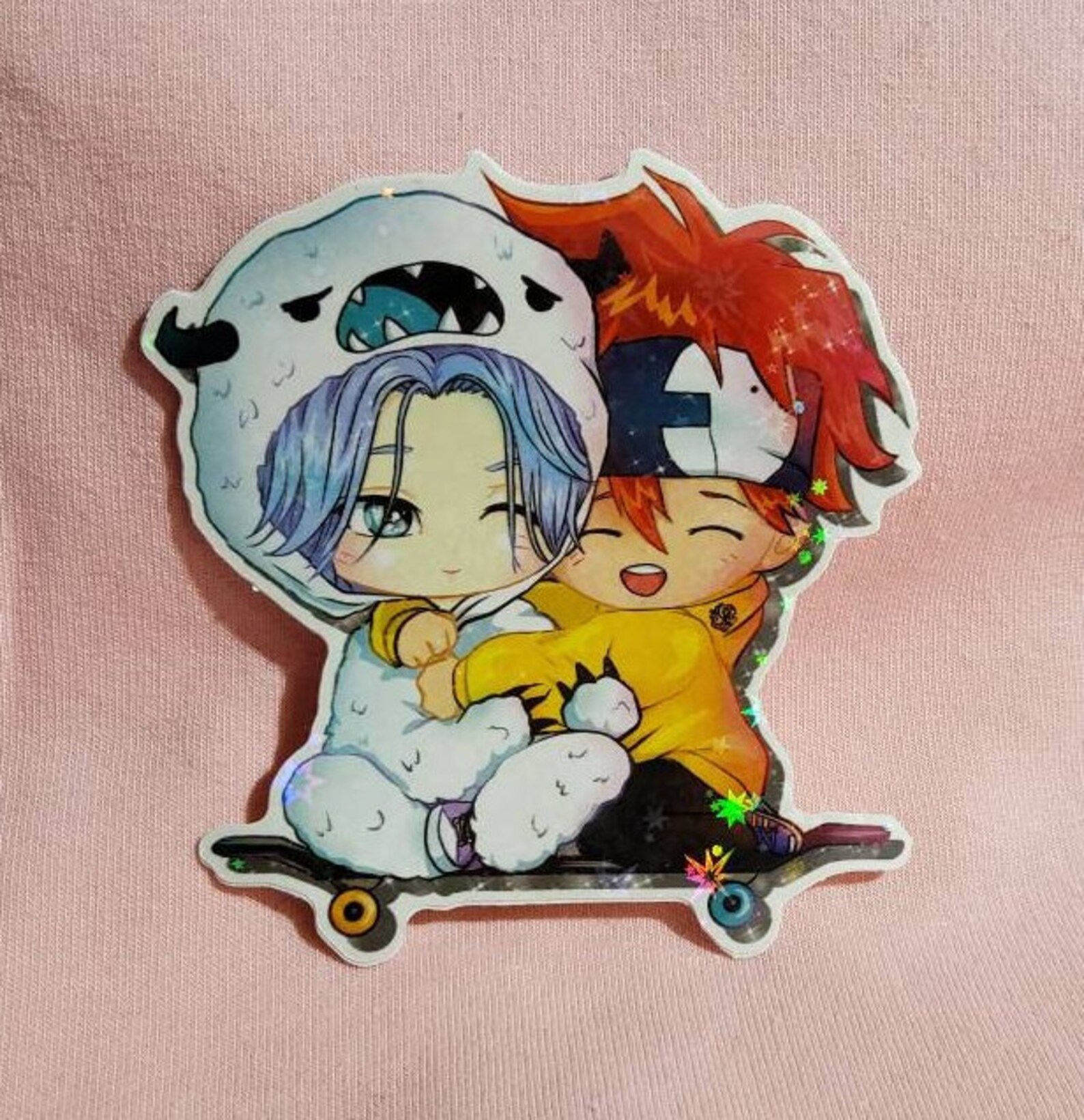 Chibi Renga Cuddles Holo Sticker 7x8cm - Etsy