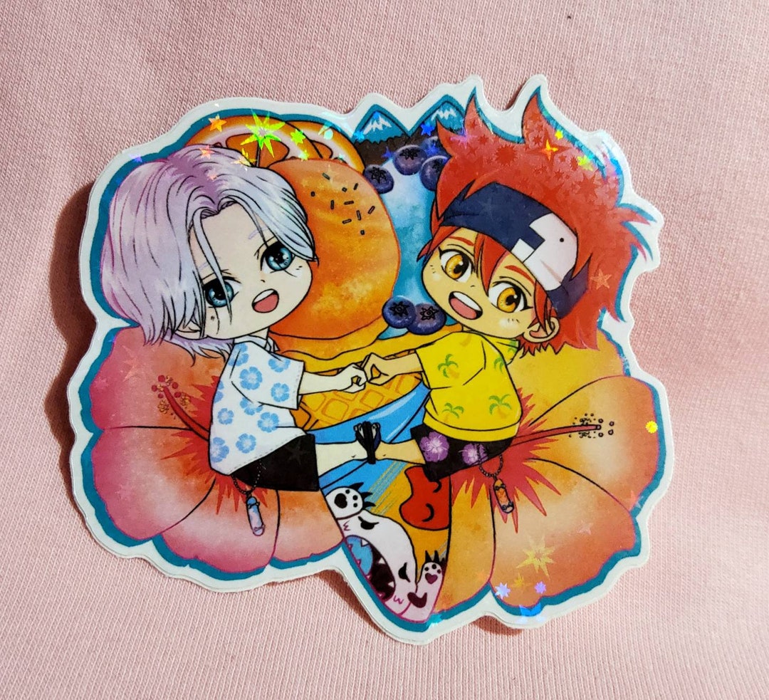 Chibi Renga Summer Vibes Ice Cream Holo Sticker 7x8cm - Etsy