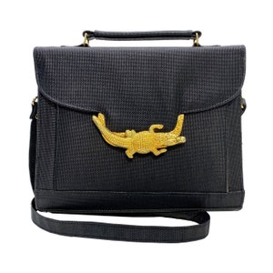 Exotic Real Crocodile Leather Men's Flap Messenger Bag Small Zip