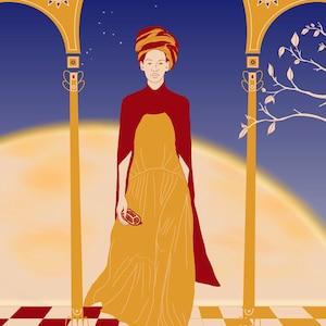 Tarot, A5 Archetype Affirmation Artprint Card - Major Arcana - La Grande Prêtresse