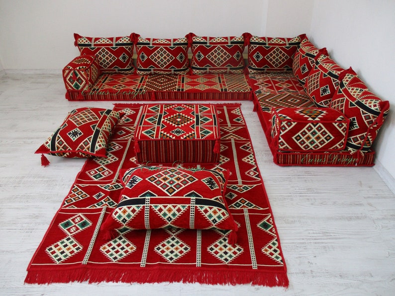 Corner Floor Seating L Shaped Sofa Set floor Couchoriental Etsy