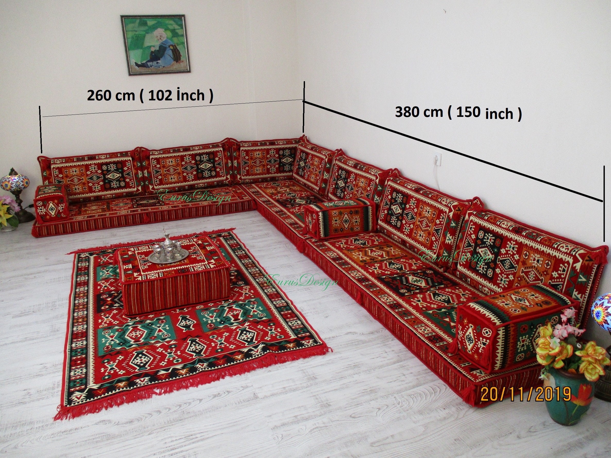 Estilo árabe majlis piso conjunto de sofá sofá de piso el | Etsy