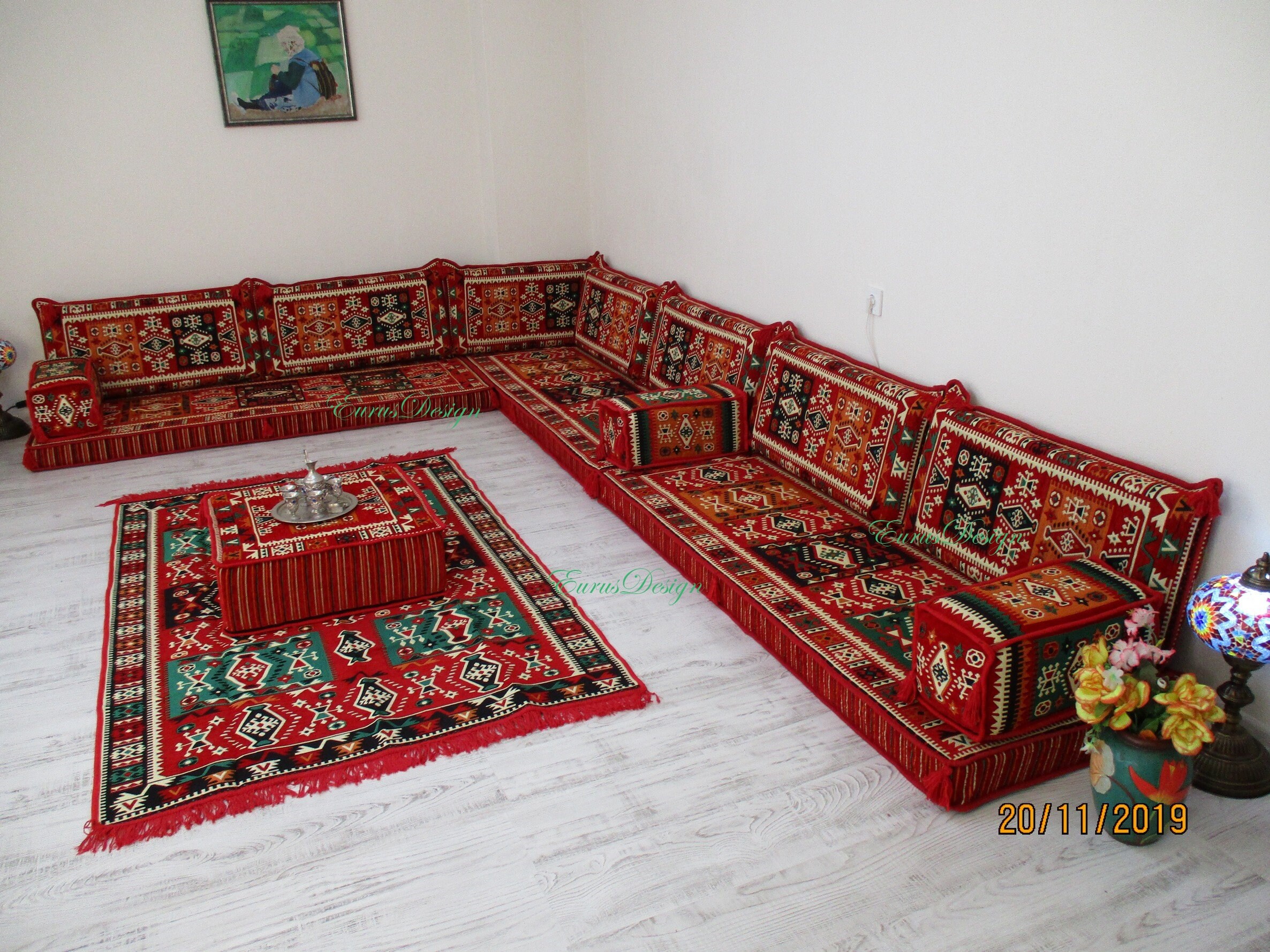 Estilo árabe majlis piso conjunto de sofá sofá de piso el | Etsy