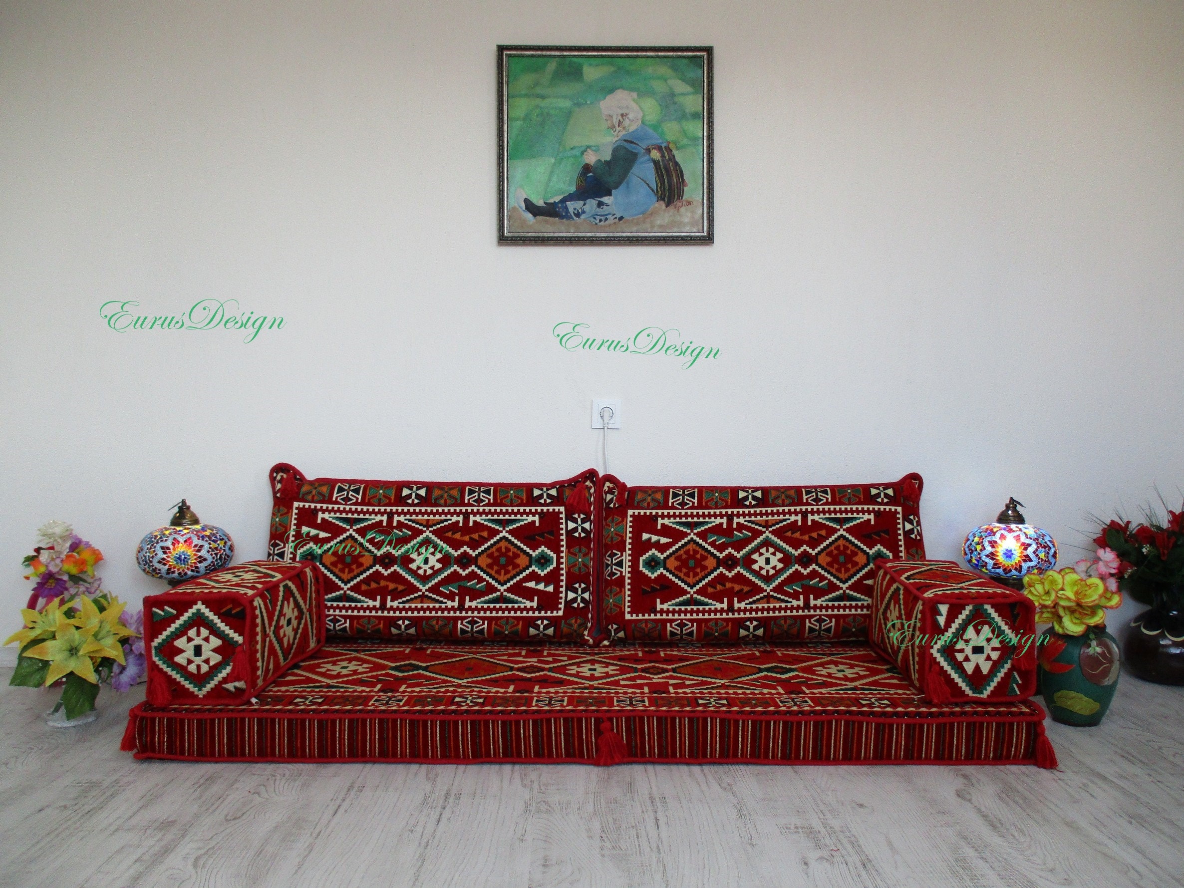 Arabic Style Majlis Floor Sofa Set Floor Couch Oriental Etsy Australia