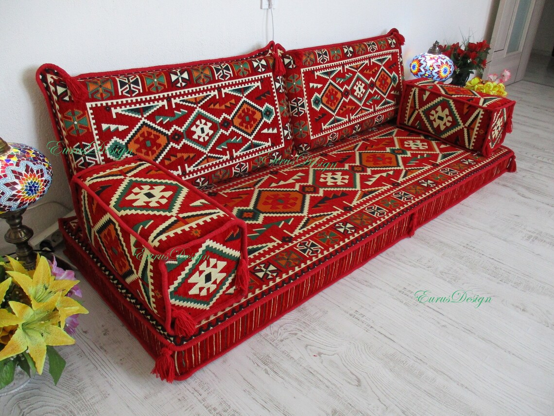 Arabic Style Majlis Floor Sofa Set Floor Couch Oriental Etsy Canada