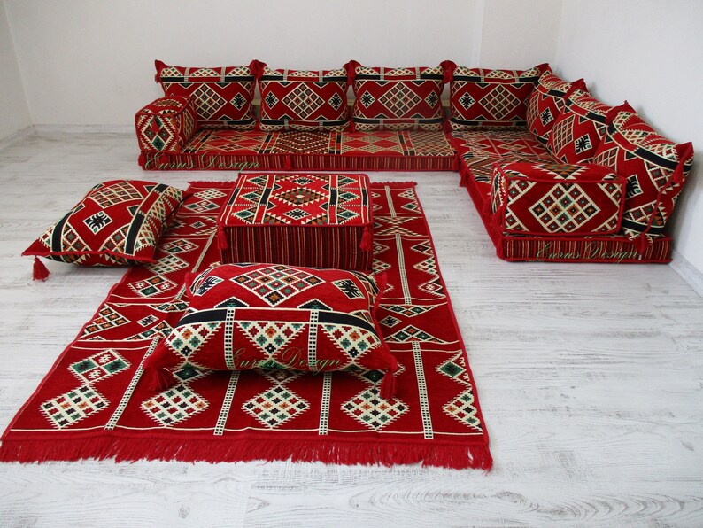 Corner Floor Seating L Shaped Sofa Set floor Couchoriental Etsy