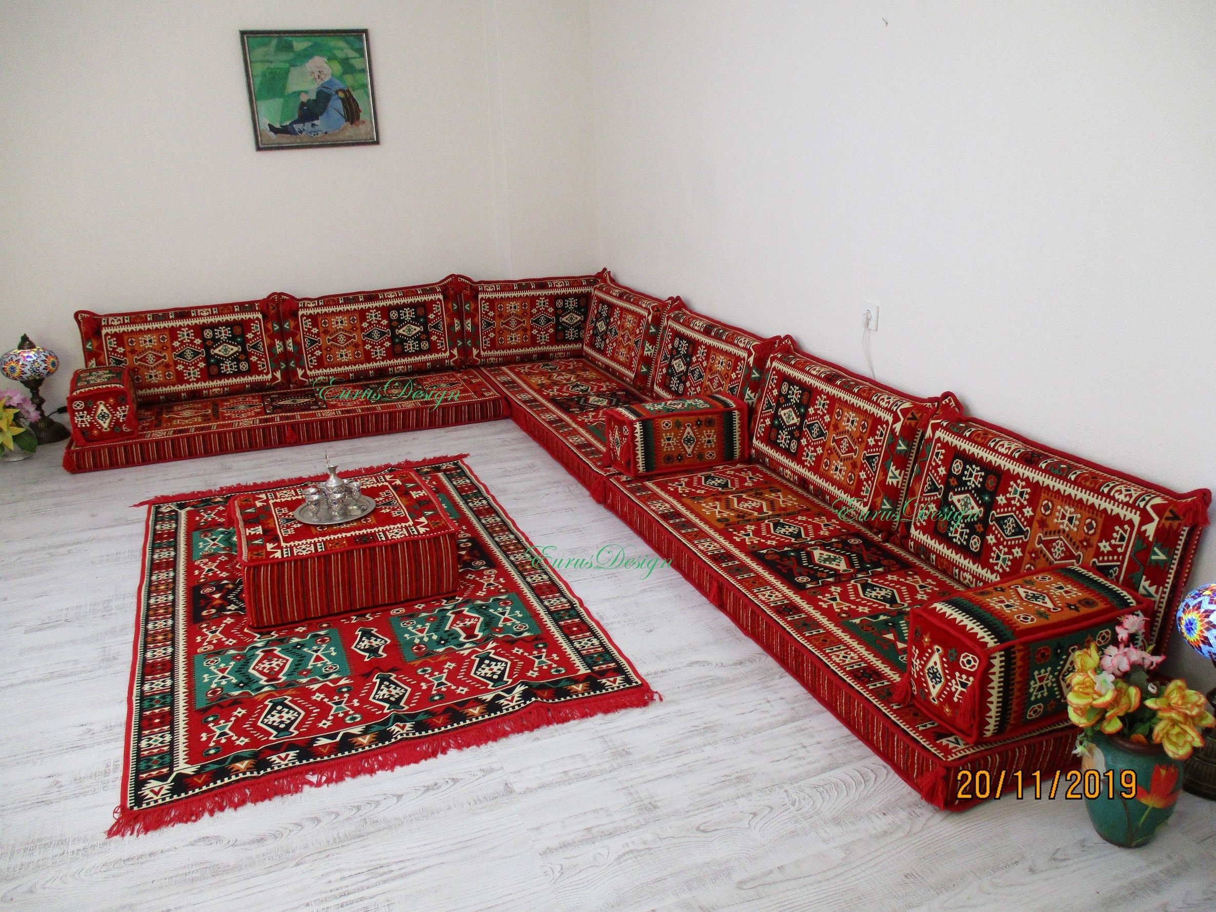 Estilo árabe majlis piso conjunto de sofá sofá de piso el | Etsy