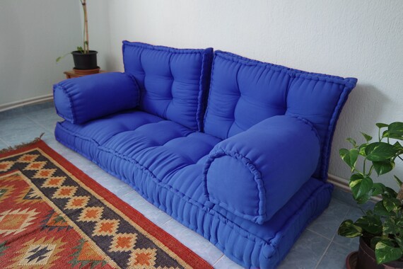 French Mattress Cushion Japanese Style Floor Sofa Set Oriental Floor Seating Bohemian Furniture Ethnic Sofa Living Room Sofa