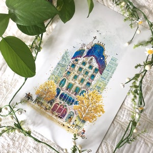 Casa Batlló - Gold Foil Art Print