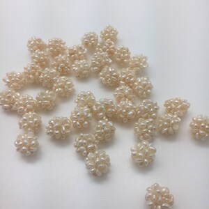 Cream 11 - 12mm Seed Freshwater Pearl Balls Lot of 10 Pieces