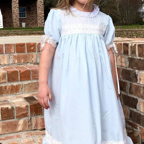 The Southern Belle Heirloom Dress in Blue