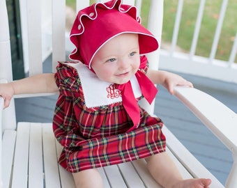 Red Bonnet with White Trim