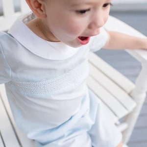 Bless Your Heart Blue Smocked Shorts Set