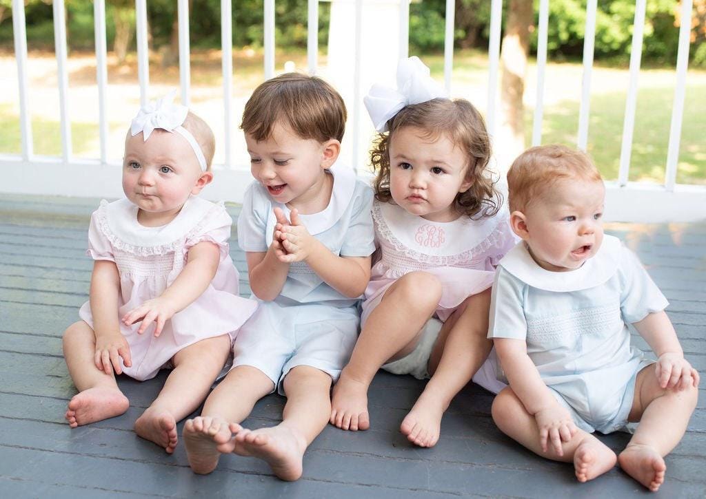 Bless Your Heart Blue Smocked Romper - Etsy