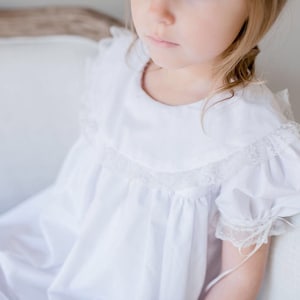 At Last Heirloom Dress in White with White Lace