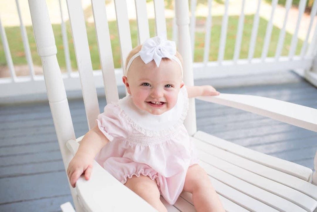 Heart Print Smocked Bubble - Blue