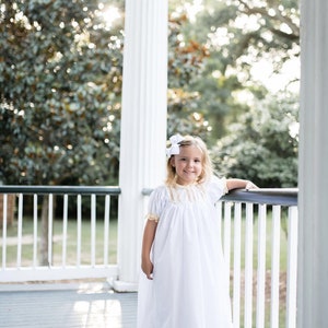 Floral Lace Heirloom Dress in White