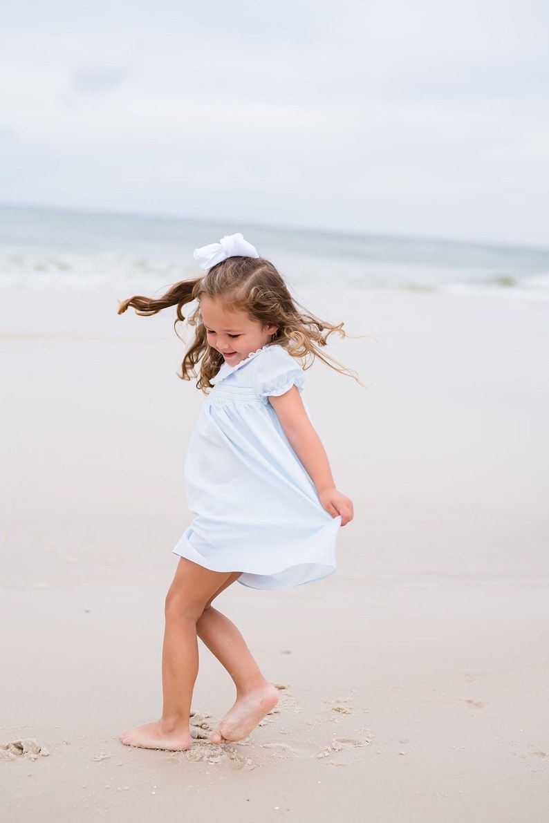 Bless Your Heart Smocked Blue Dress