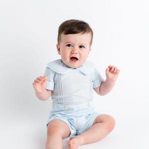 At Last Heirloom Button On in Blue