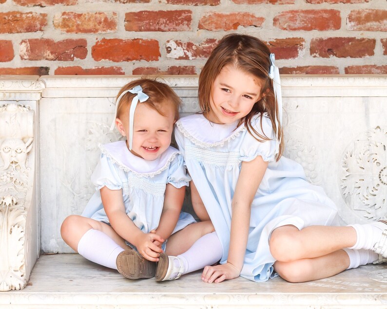 Bless Your Heart Smocked Blue Dress