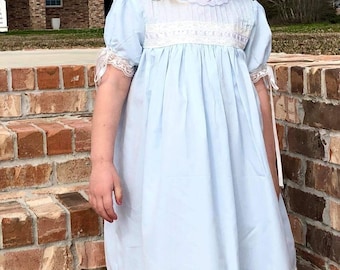 The Southern Belle Heirloom Dress in Blue