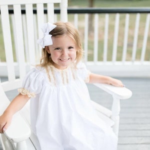 Floral Lace Heirloom Dress in White