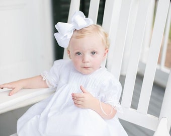 Pintuck Heirloom Dress in White