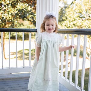 The Victorian Heirloom Dress in Mint Green