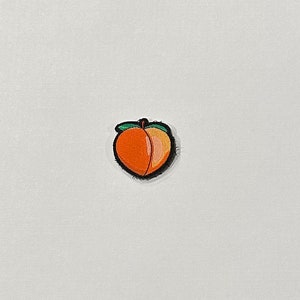 Peach Emoji Hook & Loop Patch (Gym bag, tactical bag, weight lifting patch, bodybuilding patch, velcro patch)