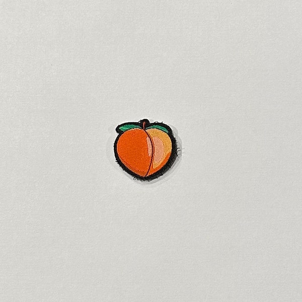Peach Emoji Velcro Patch (Gym bag, tactical bag, weight lifting patch, bodybuilding patch)