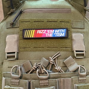 Rizz Em Hook & Loop Patch - Gym Bag, Tactical Vest (5x1 inch)