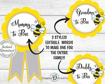 Printable Baby Shower Badge - Etsy