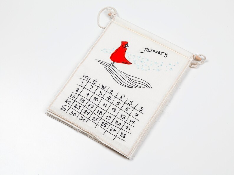 THE CHILD Embroidered Wall Calendar 2023 Personalized Etsy