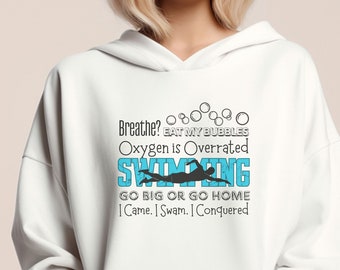 Swim Team Hoodie | Swimmer Swim Hooded Sweatshirt