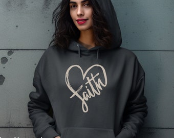 Faith script hoodie | Christian faith sweatshirt | Religious hoodie