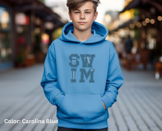 Swim Team Youth Hoodie, Swim Shirt for Beach Lover, Competitive Swimmer Sweatshirt, Swim Club Apparel, Swimming Gift for Kids