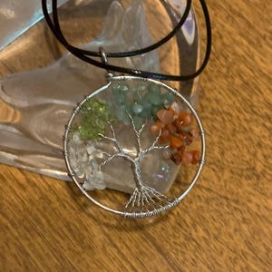 Baum des Lebens Halskette, Silber Chakra Baum des Lebens Anhänger, Keltischer Baum Anhänger