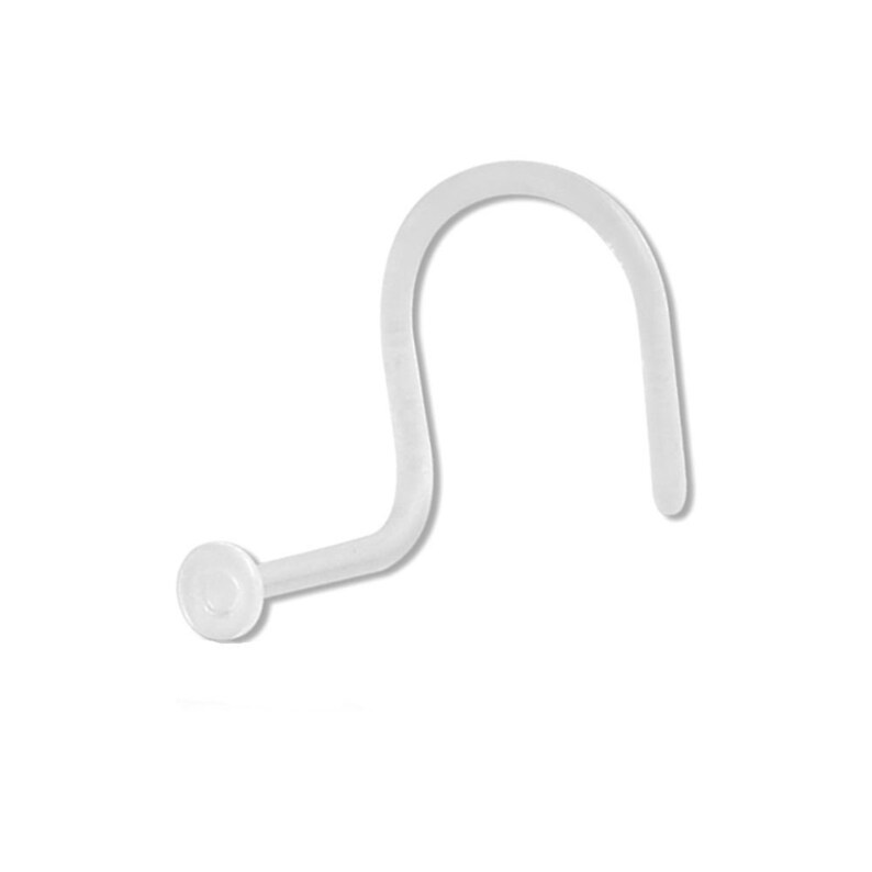 18g 20g Piercing Retainer Nose/cartilage/lobe Clear to Etsy