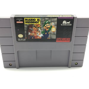 Mario is Missing, Super Nintendo SNES, 1993 | Original Video Game Cartridge, Luigi