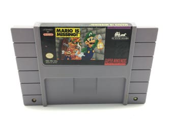 Mario is Missing, Super Nintendo SNES, 1993 | Original Video Game Cartridge, Luigi