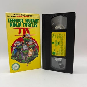 TMNT iii Teenage Mustang Ninja turtles Movie | VHS, 1991 | Teenage Mutant Ninja Turtles, Vintage VHS Tape with Cover, Free Shipping