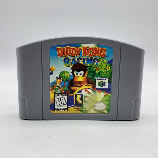 Diddy Kong Racing (Nintendo 64, 1997) Rare, Vintage Video Game, tested