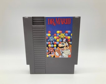 Dr Mario NES (Nintendo Entertainment System, 1990)Vintage Video Game, Tested