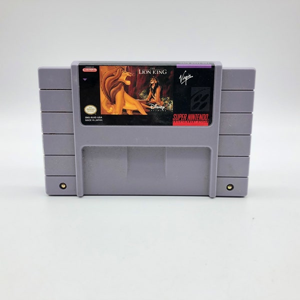 The Lion King (Super Nintendo Entertainment System, 1994) Vintage Video Game, tested