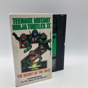 TMNT 2 The Secret of OozeThe Movie | VHS, 1991 | Teenage Mutant Ninja Turtles, Vintage VHS Tape with Cover