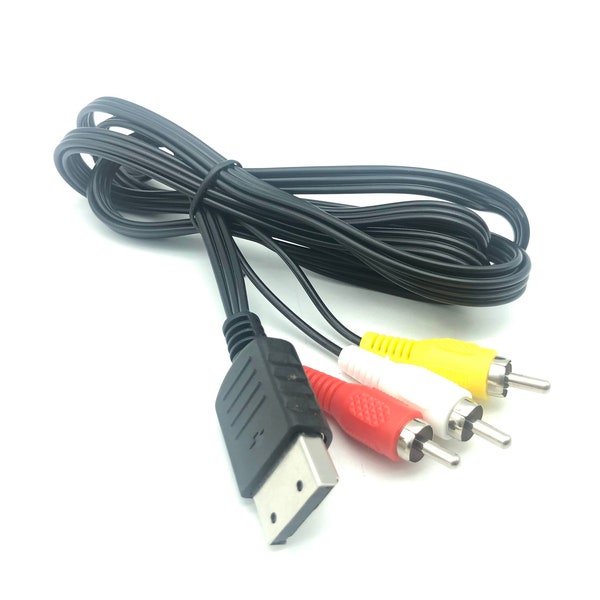 Sega Dreamcast Video Cable with High Quality Audio, RCA White Yellow Red plugs AV for Original System HKT-3020 Model, Free Shipping