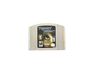 Perfect Dark 64, 2000 | Nintendo 64 N64 | Original Video Game Cartridge | Retro Gaming | Vintage Games | First Person Shooter