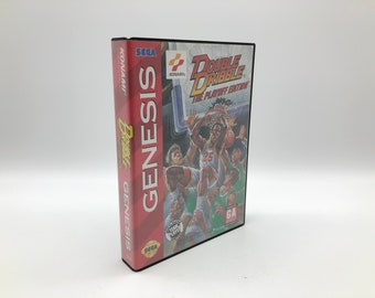 Double Dribble: The Playoff Edition (Sega Genesis, 1994) Complete, Vintage Video Game, tested