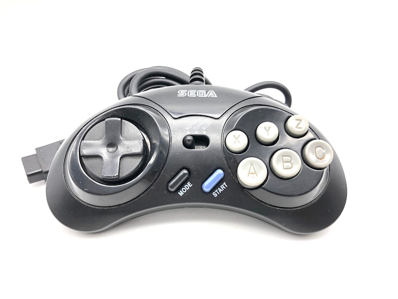 tested Mk-1470 Arcade pad Vintage game Controller Sega Genesis 6 Button Turbo Controller Original
