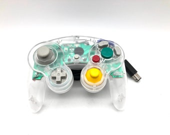 Nintendo GameCube Controller | Atomic Clear See-thru Controller Gamepad | Game Cube
